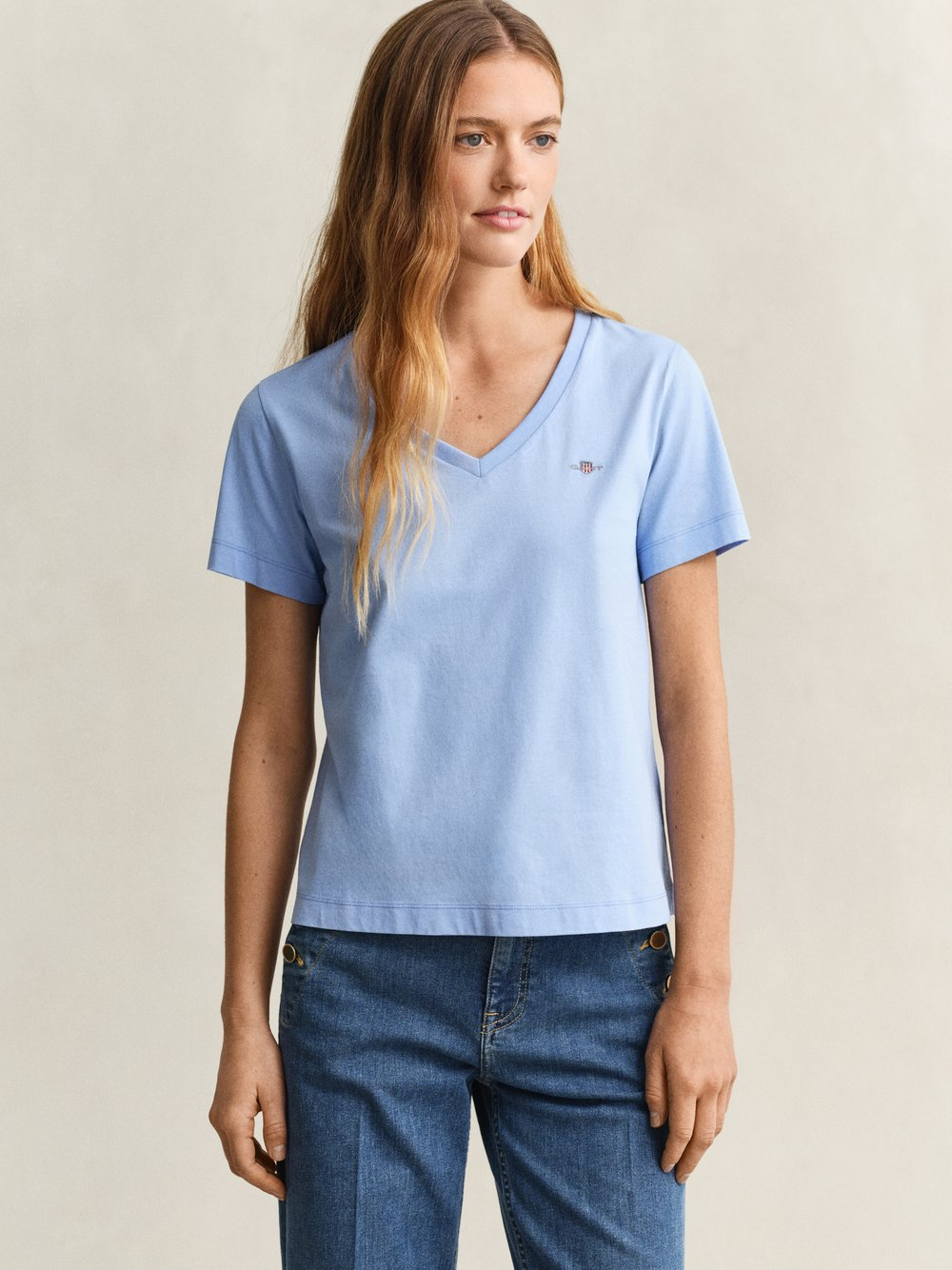 Gant T-shirt damski Kobiety Dżersej niebieski, XXL