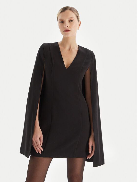 TWINSET Sukienka koktajlowa 252TT2402 Czarny Regular Fit