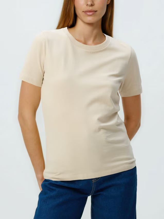 Reserved - T-shirt regular - kremowy