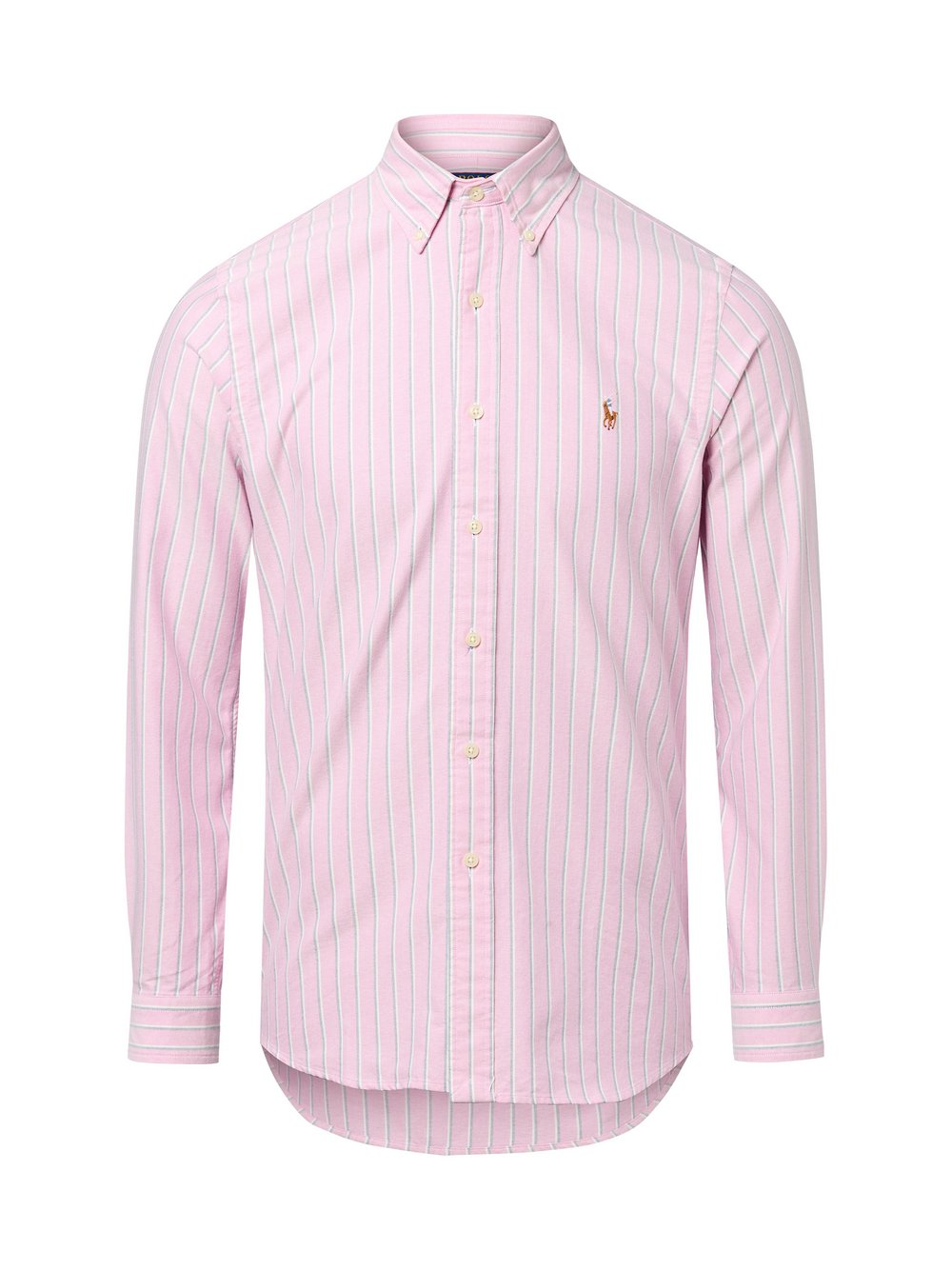 Polo Ralph Lauren Męska koszula casualowa - Custom Fit Mężczyźni Slim Fit Bawełna różowy|wielokolorowy, M