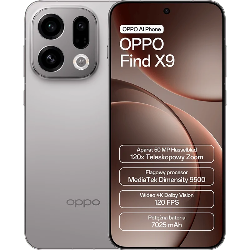 OPPO Find X9 5G 12/512 GB Tytanowy