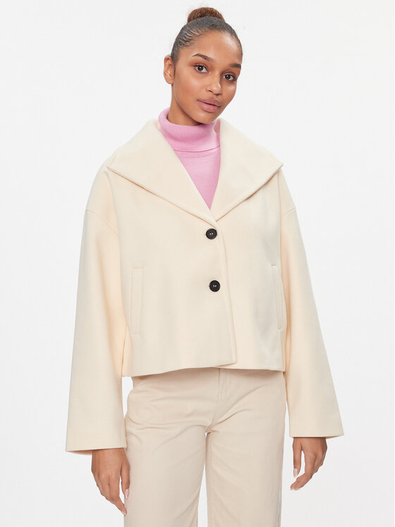 Noisy May Płaszcz przejściowy Halston 27028853 Beżowy Loose Fit miniaturka