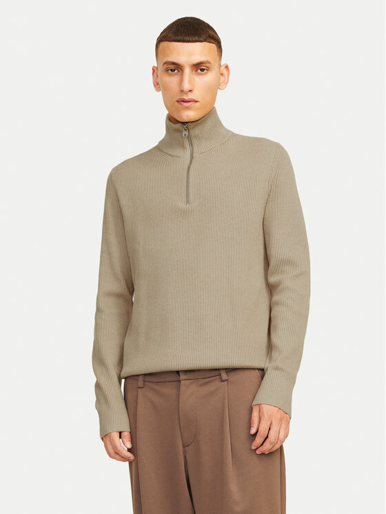 Jack & Jones Sweter Perfect 12257773 Beżowy Regular Fit