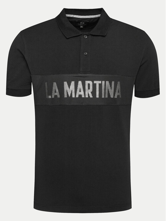 La Martina Polo YMP310 JS324 Czarny Regular Fit