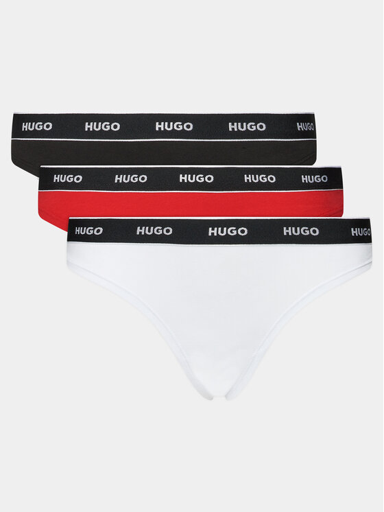 HUGO Komplet stringów Triplet Thong 50480150 Kolorowy