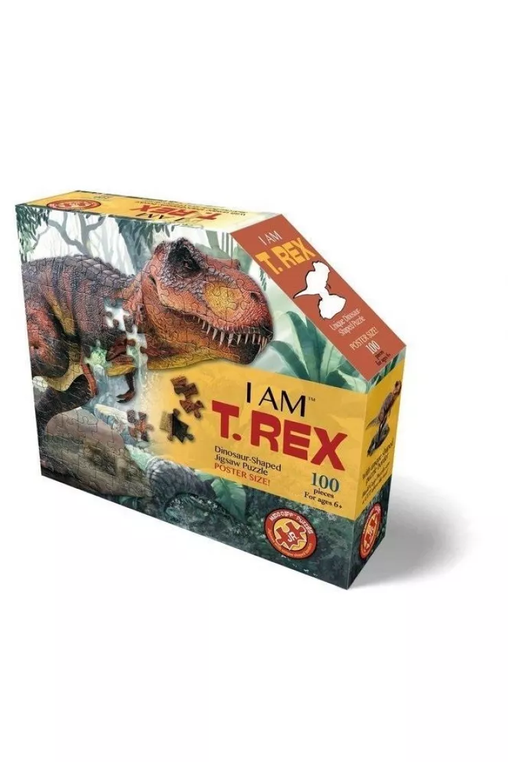 Puzzle konturowe 100 el. I am - T-Rex