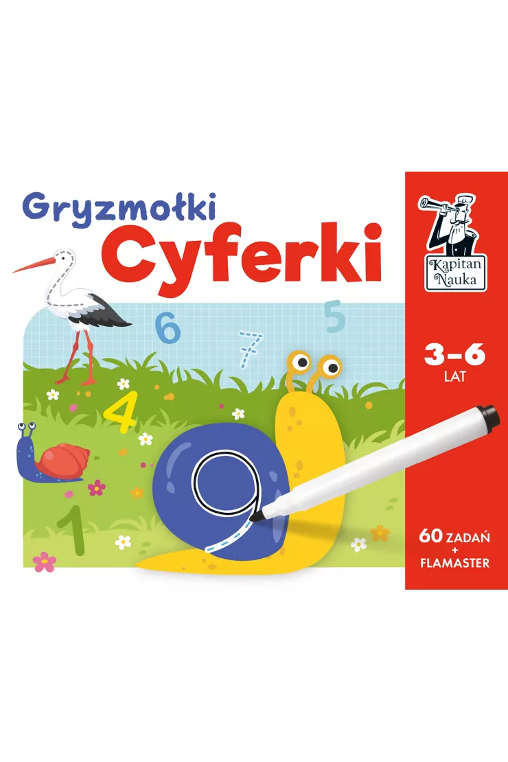 Kapitan Nauka. Gryzmołki. Cyferki 3-6 lat