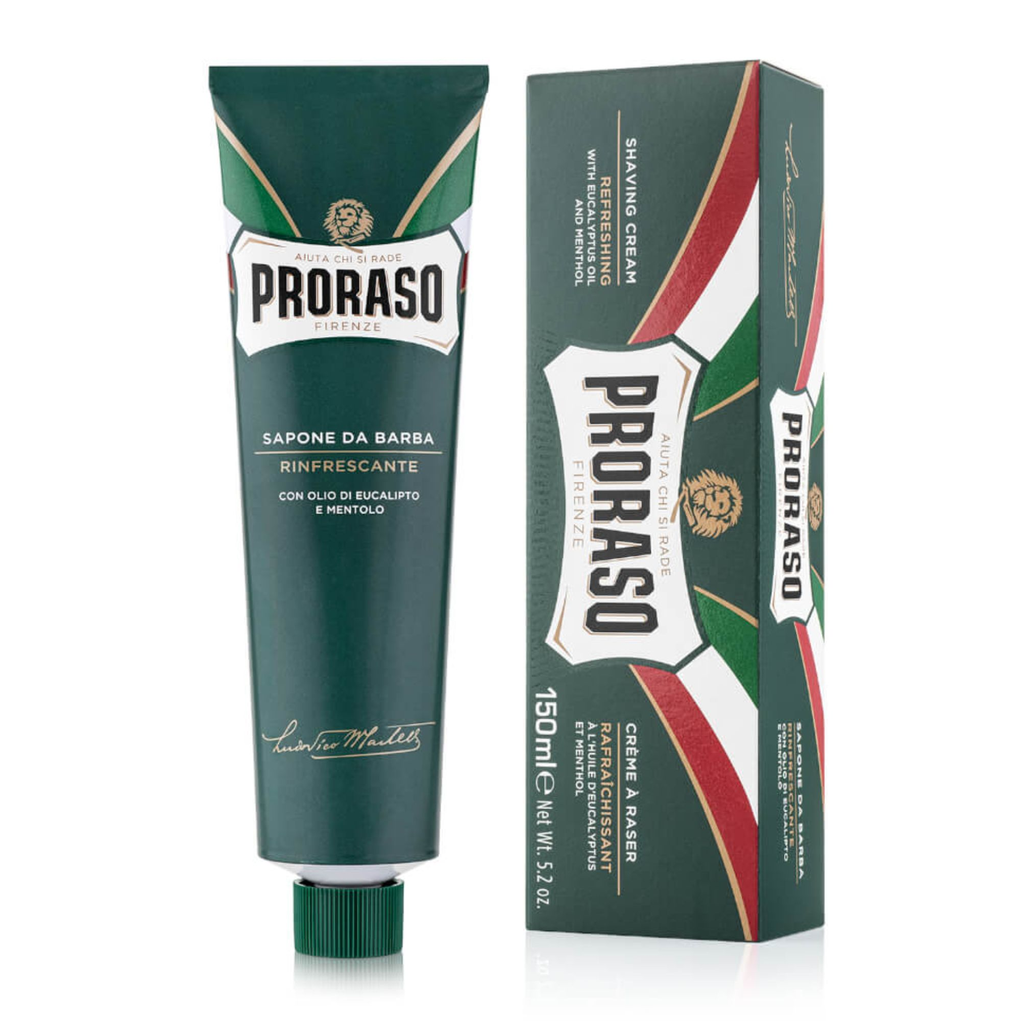 PRORASO Green mydło do golenia w tubce orzeźwienie 150 ml miniaturka
