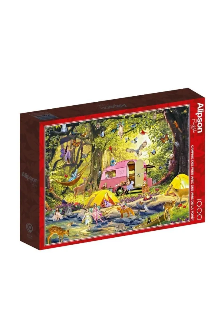 Puzzle 1000 el. Wróżkowy camping z przyjaciółmi