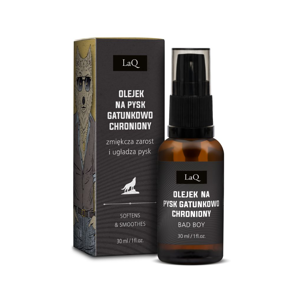 LaQ Bad Boy łagodzący olejek do brody i po goleniu 30 ml