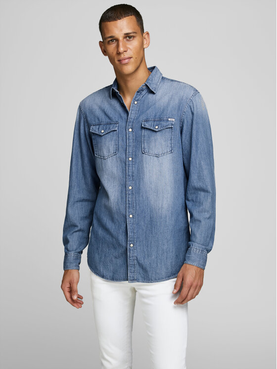 Jack & Jones Koszula Sheridan 12138115 Niebieski Slim Fit