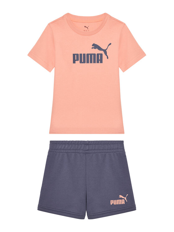 Puma Komplet t-shirt i spodenki Ess 686307 Różowy Regular Fit