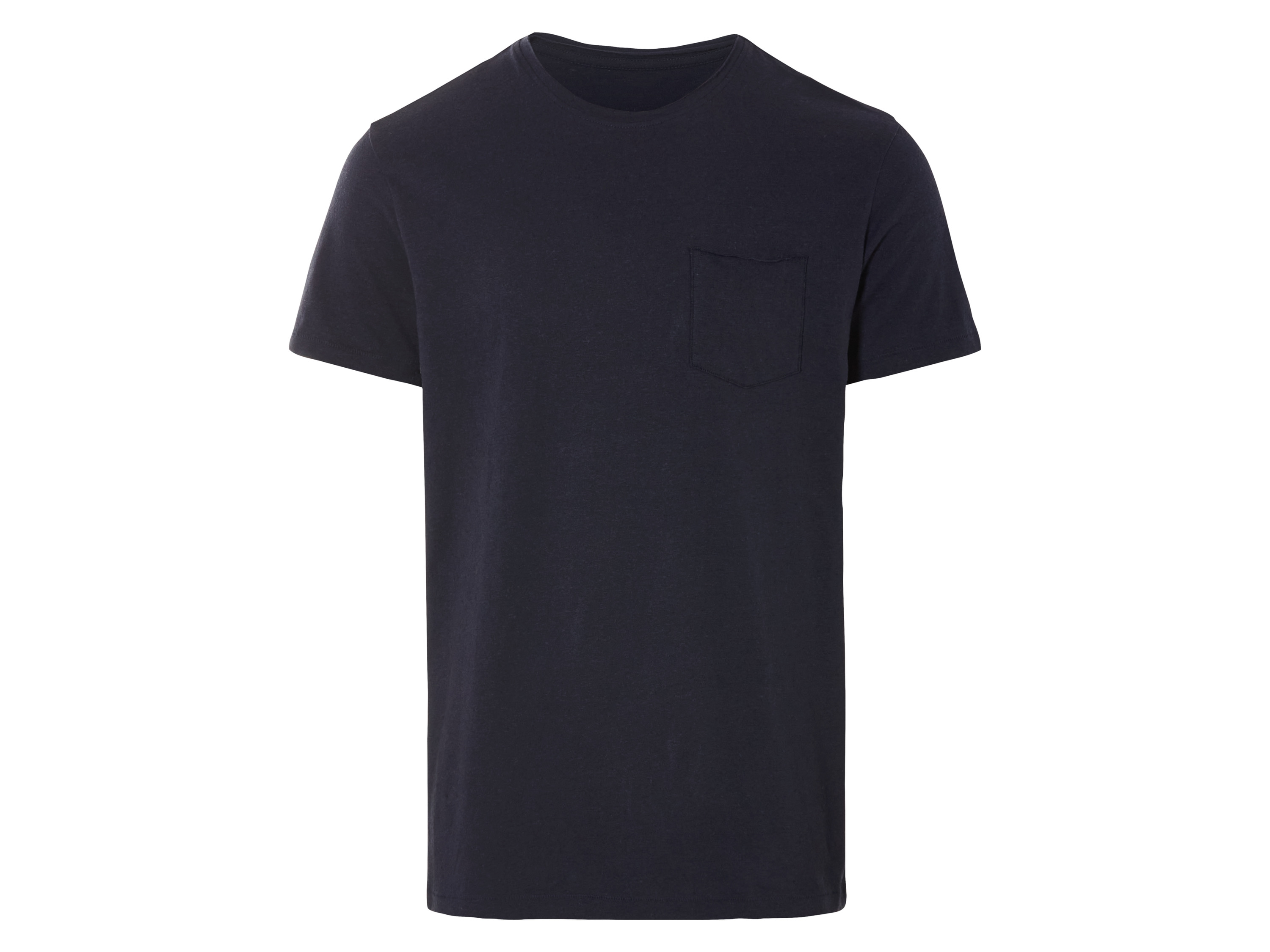 LIVERGY® T-shirt męski z lnem i bawełną (Granatowy, M (48/50))