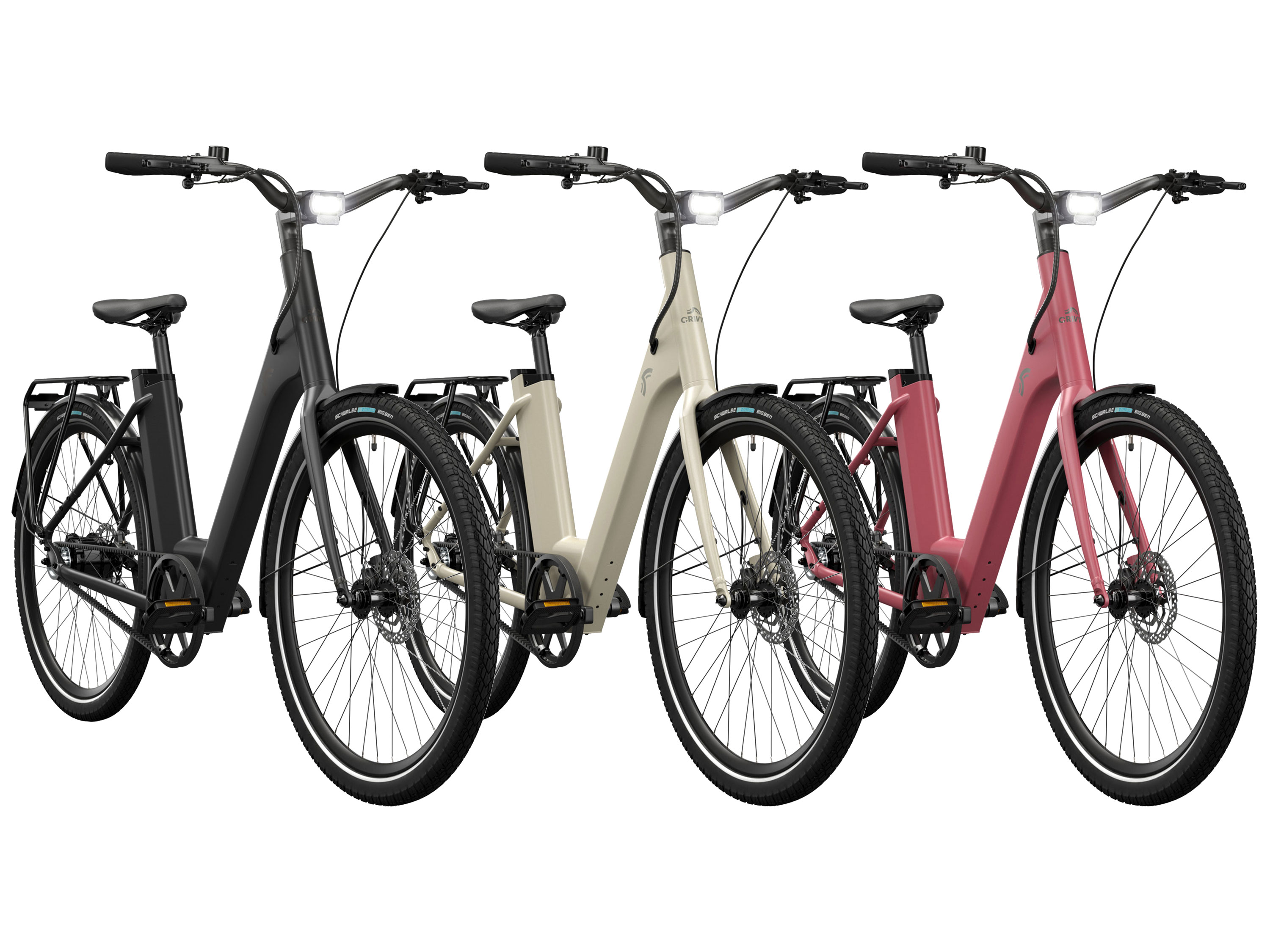 CRIVIT Rower elektryczny miejski Y.3 GATES z napędem na pasku, 355 Wh
