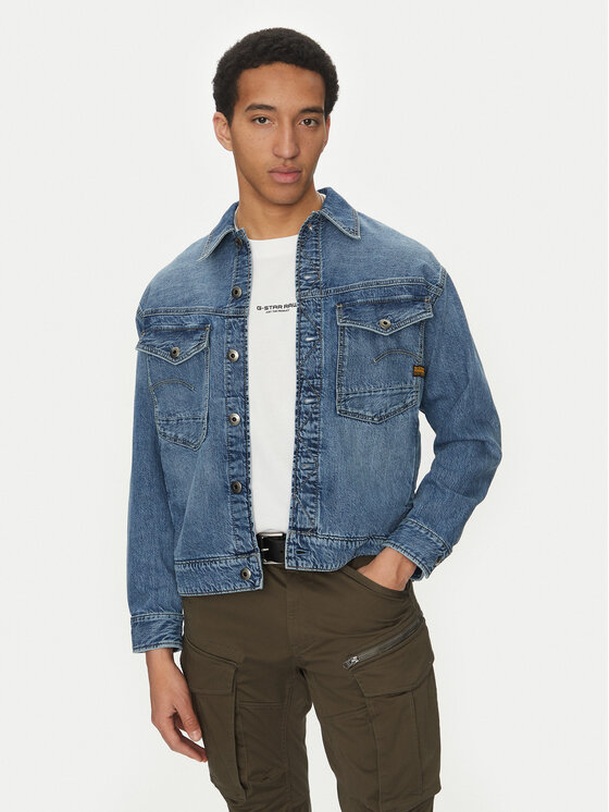 G-Star Raw Kurtka jeansowa Dakota D23593-D536 H152 Niebieski Regular Fit