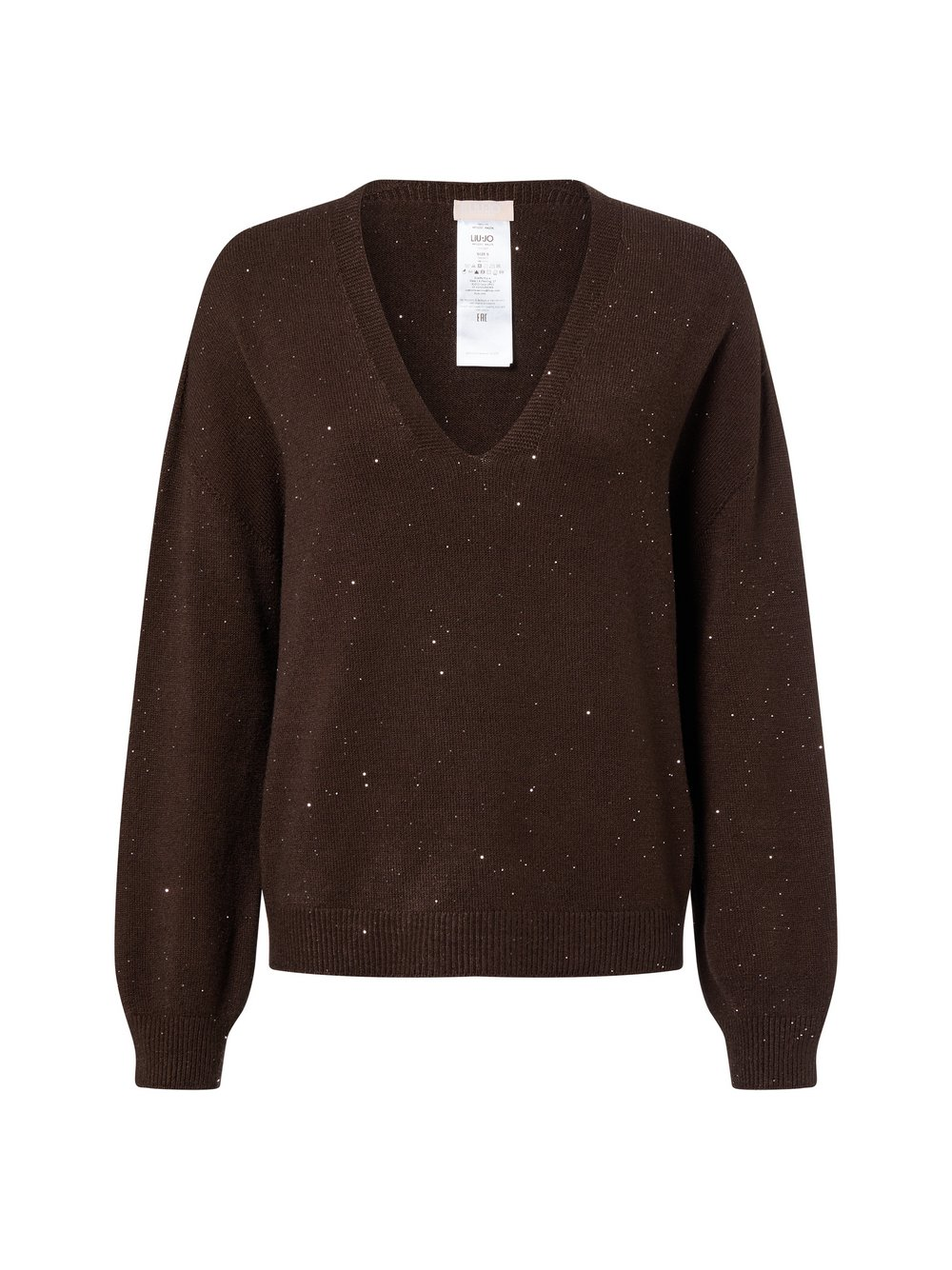 Liu Jo Collection Damski sweter z cekinami Kobiety brązowy, S