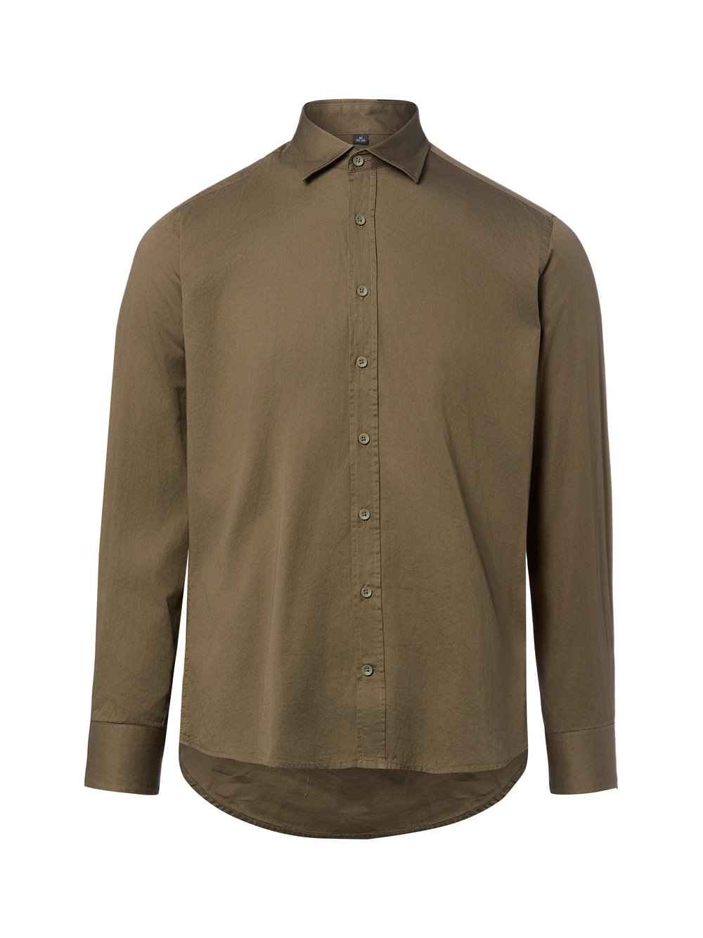Nils Sundström Męska koszula casual Mężczyźni Modern Fit Bawełna zielony, M