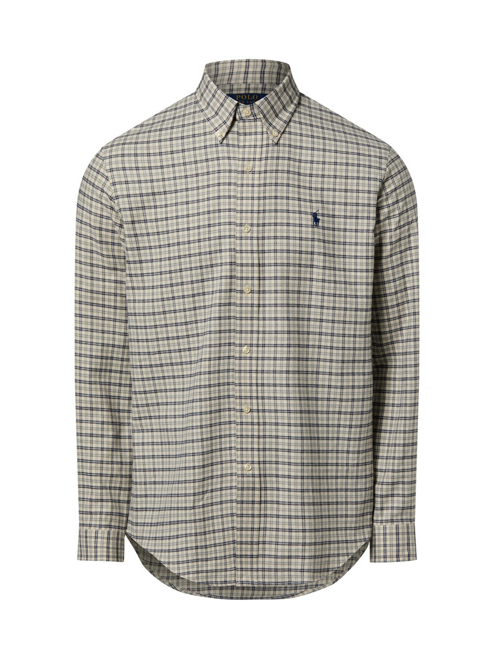 Polo Ralph Lauren Męska koszula flanelowa Mężczyźni Modern Fit Bawełna beżowy|niebieski, M