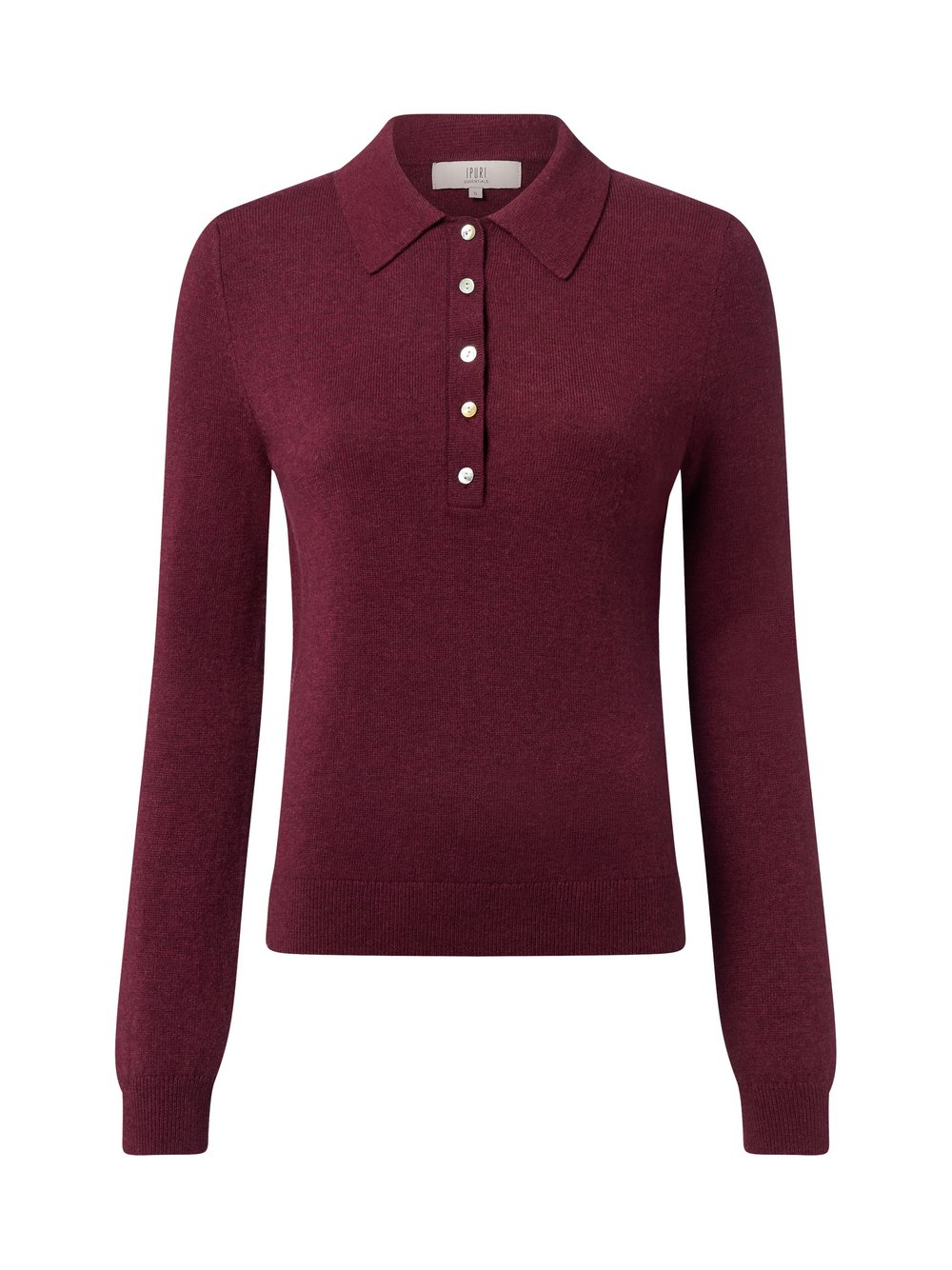IPURI Damski sweter z dzianiny z zawartością wełny merynosów Kobiety Wełna merino brązowy|czerwony, XL