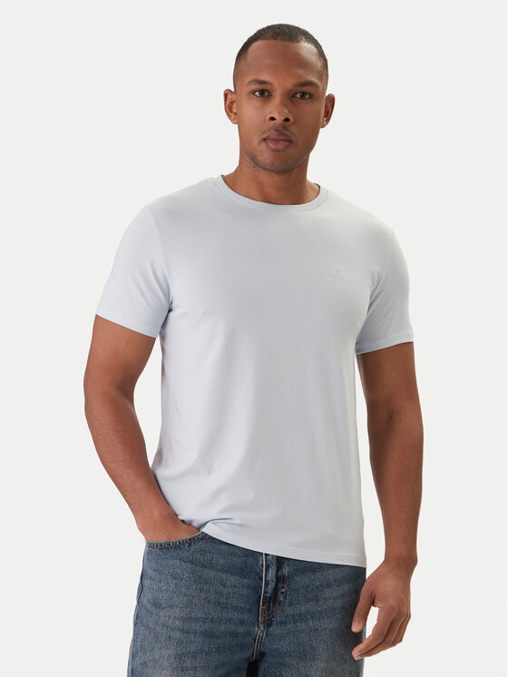 Calvin Klein T-Shirt LV04LC240G Błękitny Slim Fit