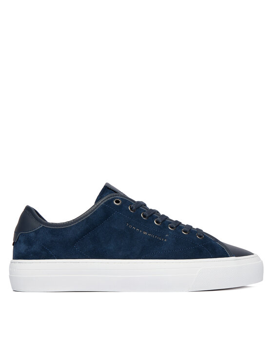 Tommy Hilfiger Sneakersy Premium Dress Leather Mix FM0FM05842 Granatowy