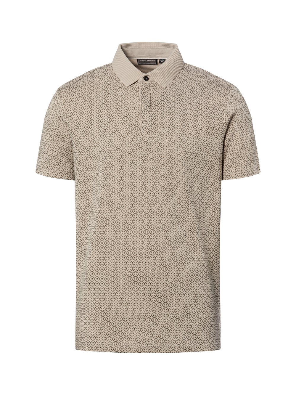 Finshley & Harding Męska koszulka polo Mężczyźni Bawełna beżowy, L