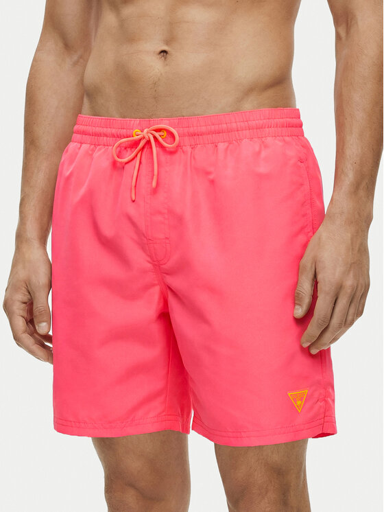Guess Szorty kąpielowe F6GT24 WG282 MEDIUM Różowy Regular Fit