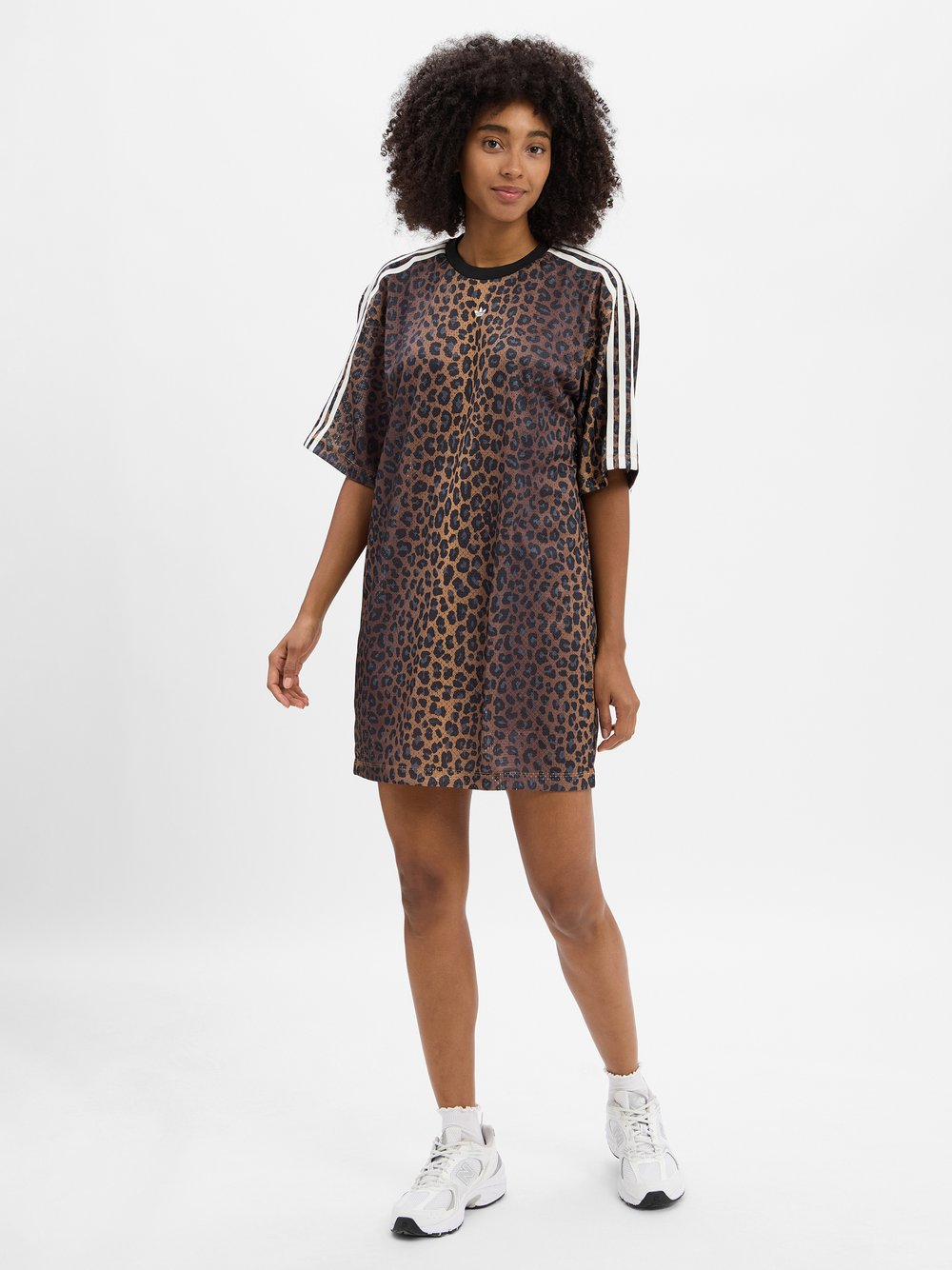 adidas Originals Damska sukienka z dżerseju Kobiety brązowy|czarny, XS