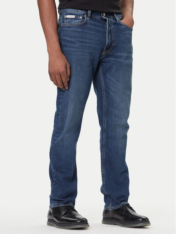 Calvin Klein Jeans Jeansy LV04LB782G Niebieski Straight Fit