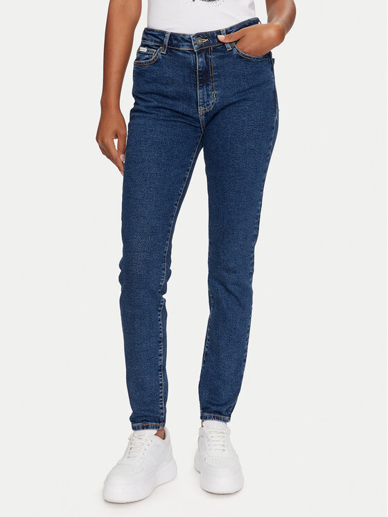 Guess Jeans Jeansy W4YA92 D5CB2 Granatowy Skinny Fit
