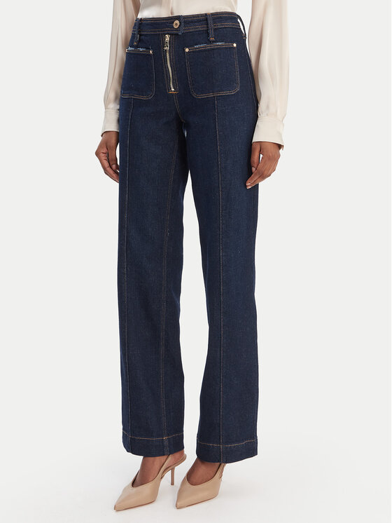 Guess Jeansy W6RA3F D6881 Granatowy Regular Fit