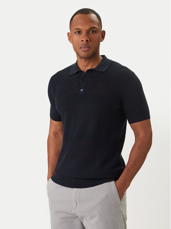 KARL LAGERFELD Polo 655009 562301 Granatowy Regular Fit