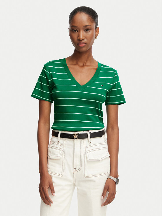 Tommy Hilfiger T-Shirt New Cody WW0WW40584 Zielony Slim Fit