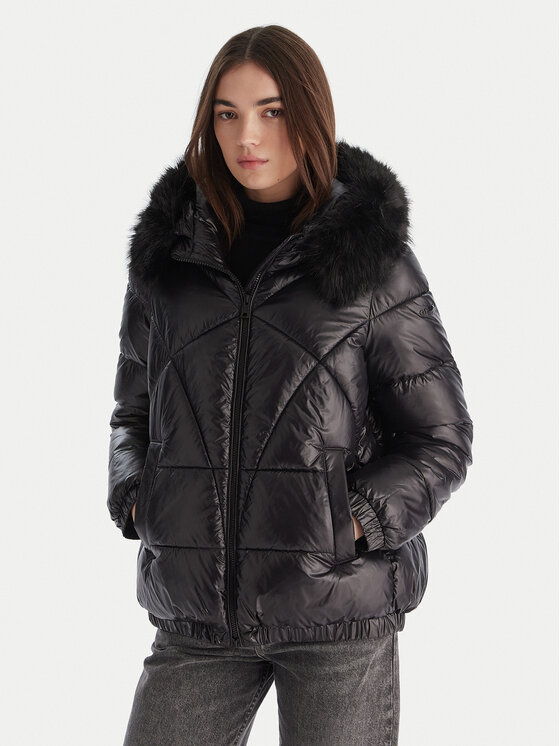 Geox Kurtka zimowa Backsie W5628S T3121 F9000 Czarny Oversize