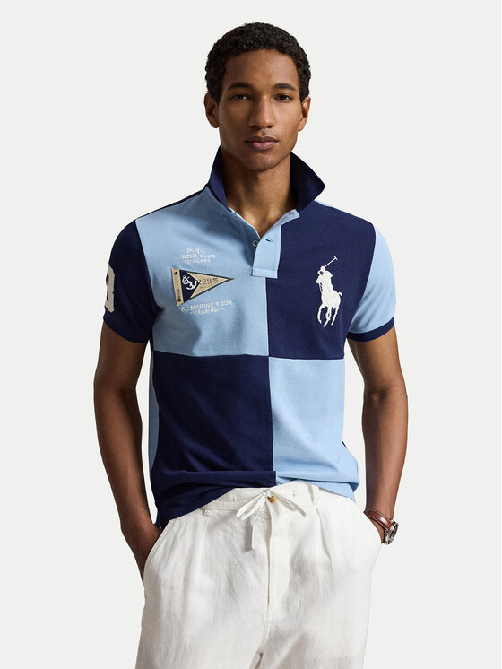 Polo Ralph Lauren Polo 710B21927001 Granatowy Custom Slim Fit