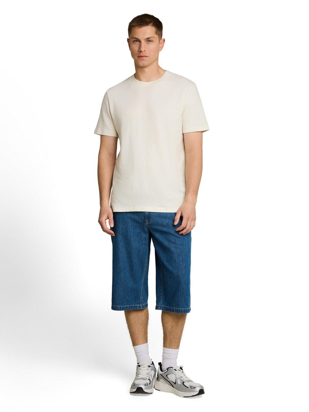 Tom Tailor Denim Koszulka męska Mężczyźni Bawełna (100%) beżowy, XXL