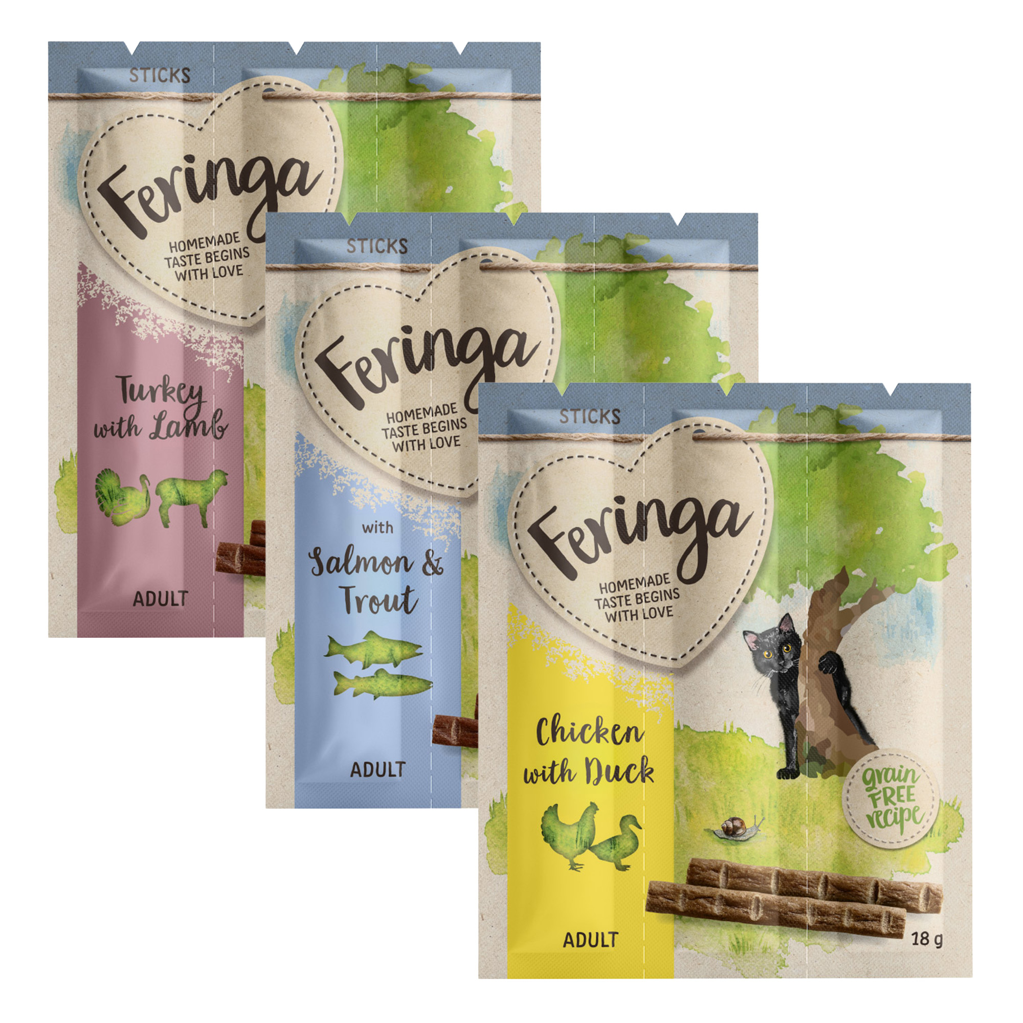 Mieszany pakiet próbny Feringa Sticks - 3 smaki (9 x 6 g)