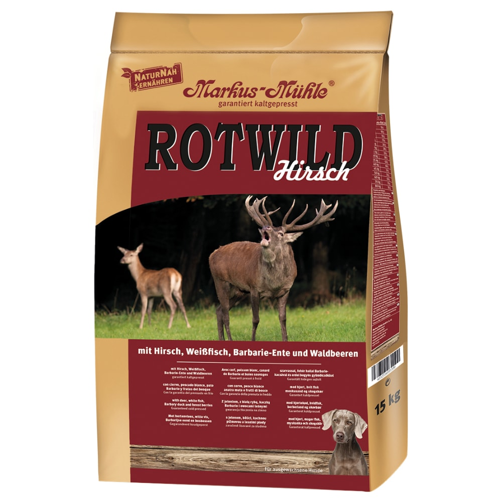 Dwupak Markus-Mühle -  Rotwild z kaczką piżmową i jeleniem, 2 x 15 kg