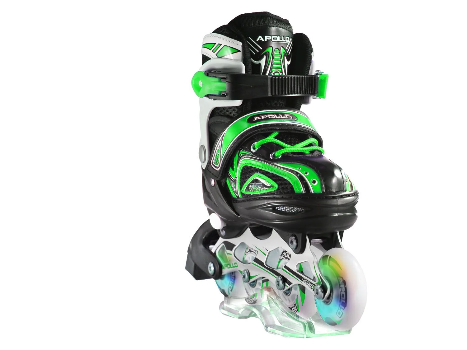 Apollo Łyżworolki Super Blades, regulowany rozmiar (Zielony, L (39-42))