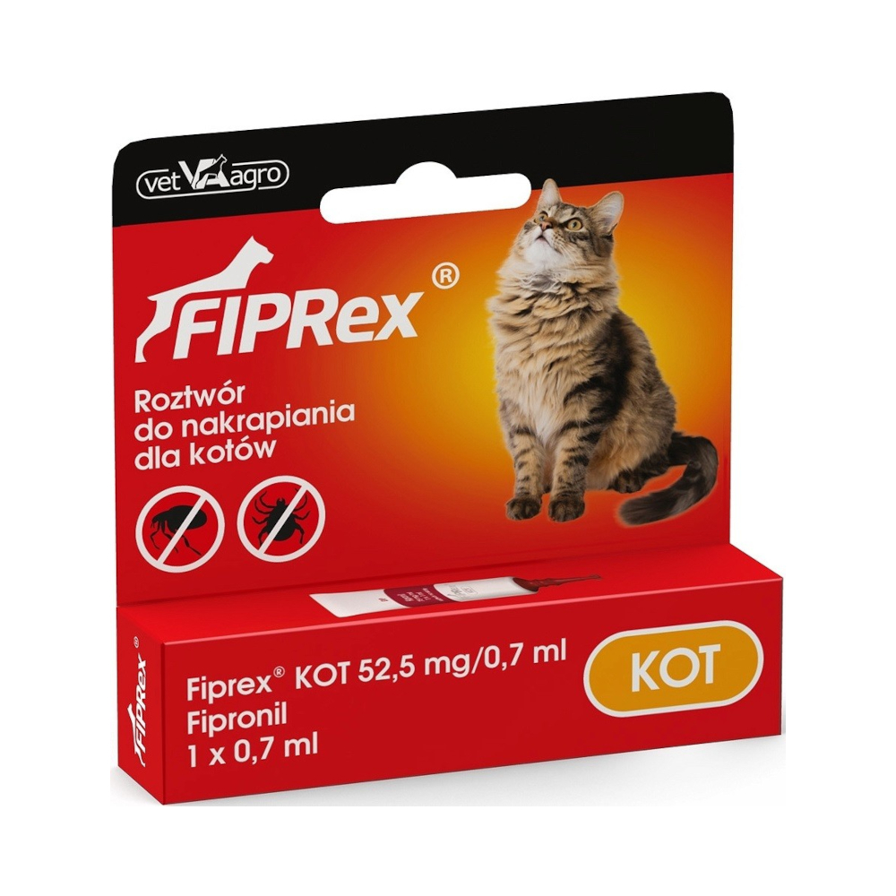 Fiprex Spot-on solution dla kotów - 1 pipeta x 0,7 ml miniaturka
