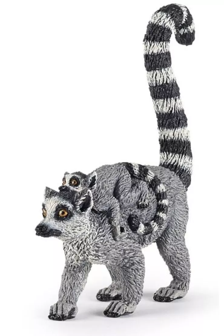 Lemur z młodym