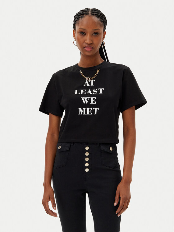 MET T-Shirt M10 261TS Czarny Regular Fit