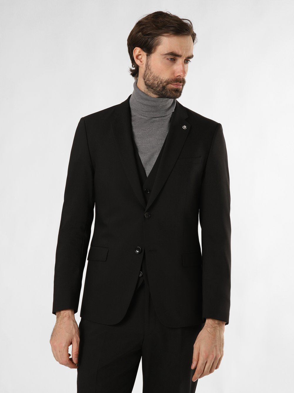 Strellson Męska marynarka od garnituru modułowego Mężczyźni Super Slim Fit czarny, 90