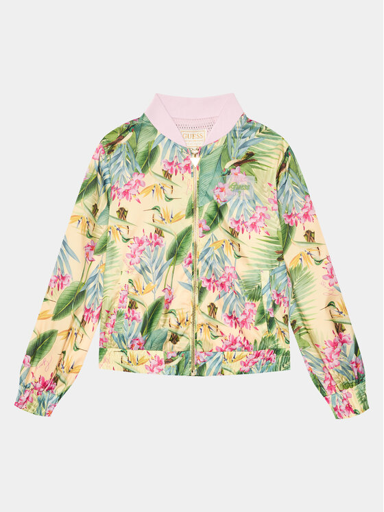 Guess Kurtka bomber J4GL01 WCFM0 Zielony Regular Fit