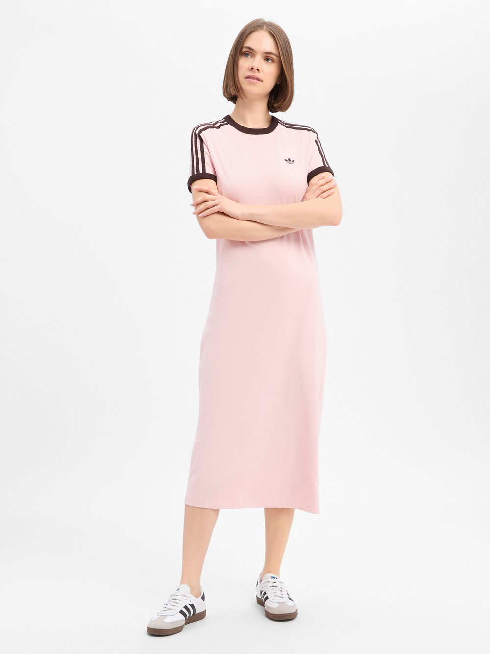 adidas Originals Damska sukienka z dżerseju Kobiety Bawełna różowy, XS