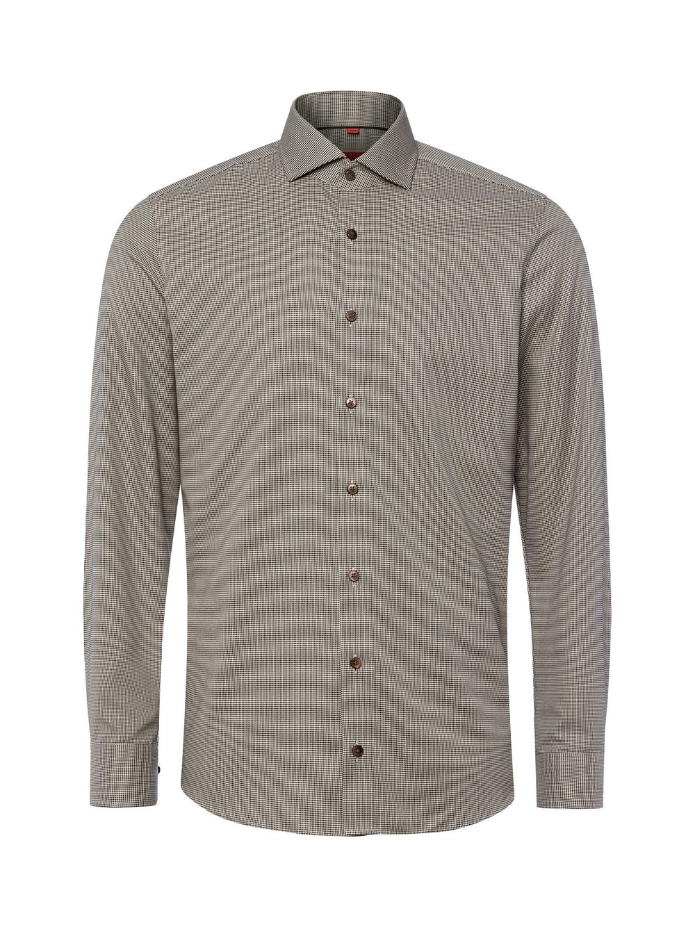 Finshley & Harding Koszula męska - non-iron Mężczyźni Slim Fit Bawełna beżowy|czarny, 41