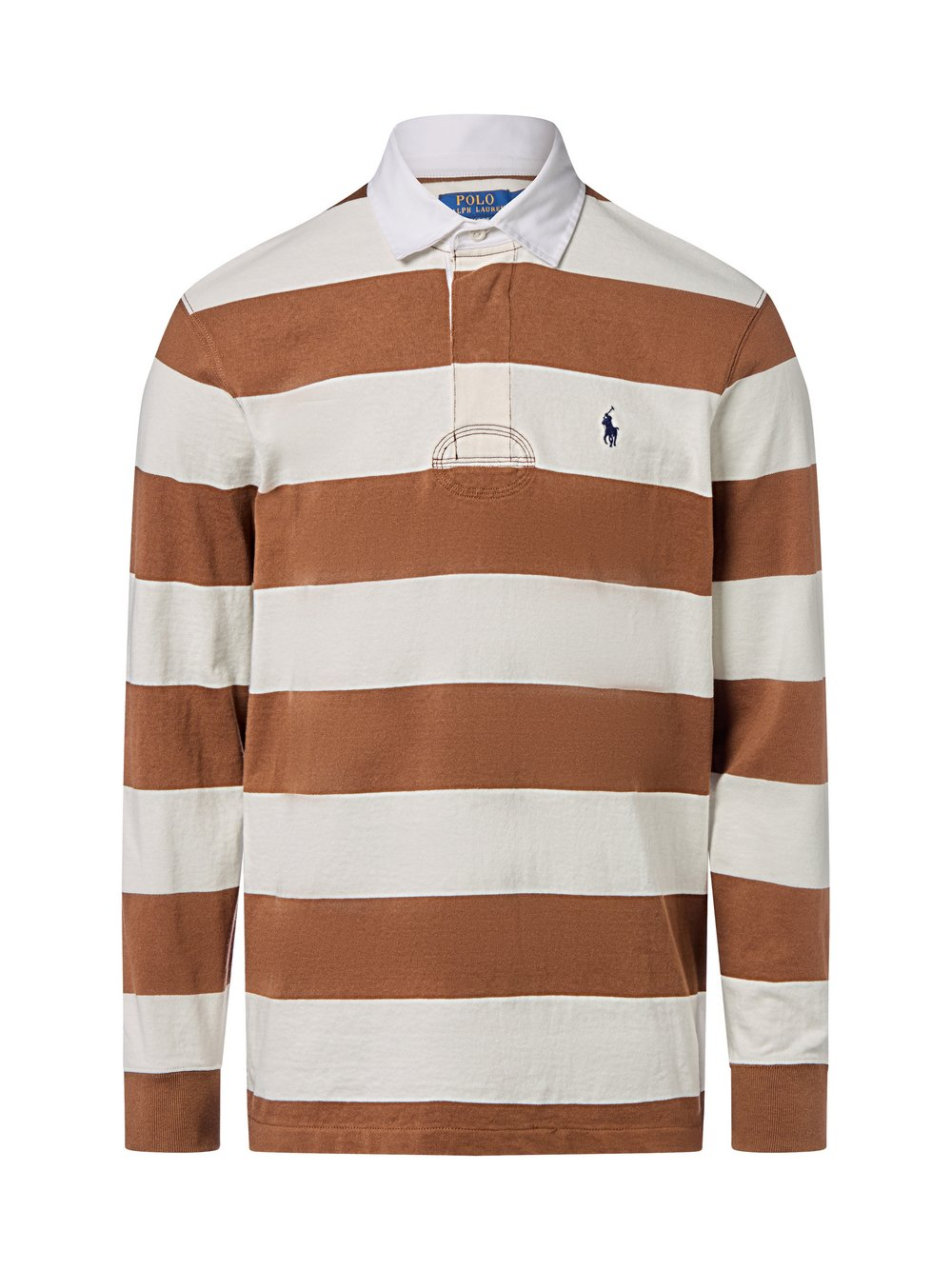 Polo Ralph Lauren Męska koszulka polo Mężczyźni Bawełna brązowy|biały, L