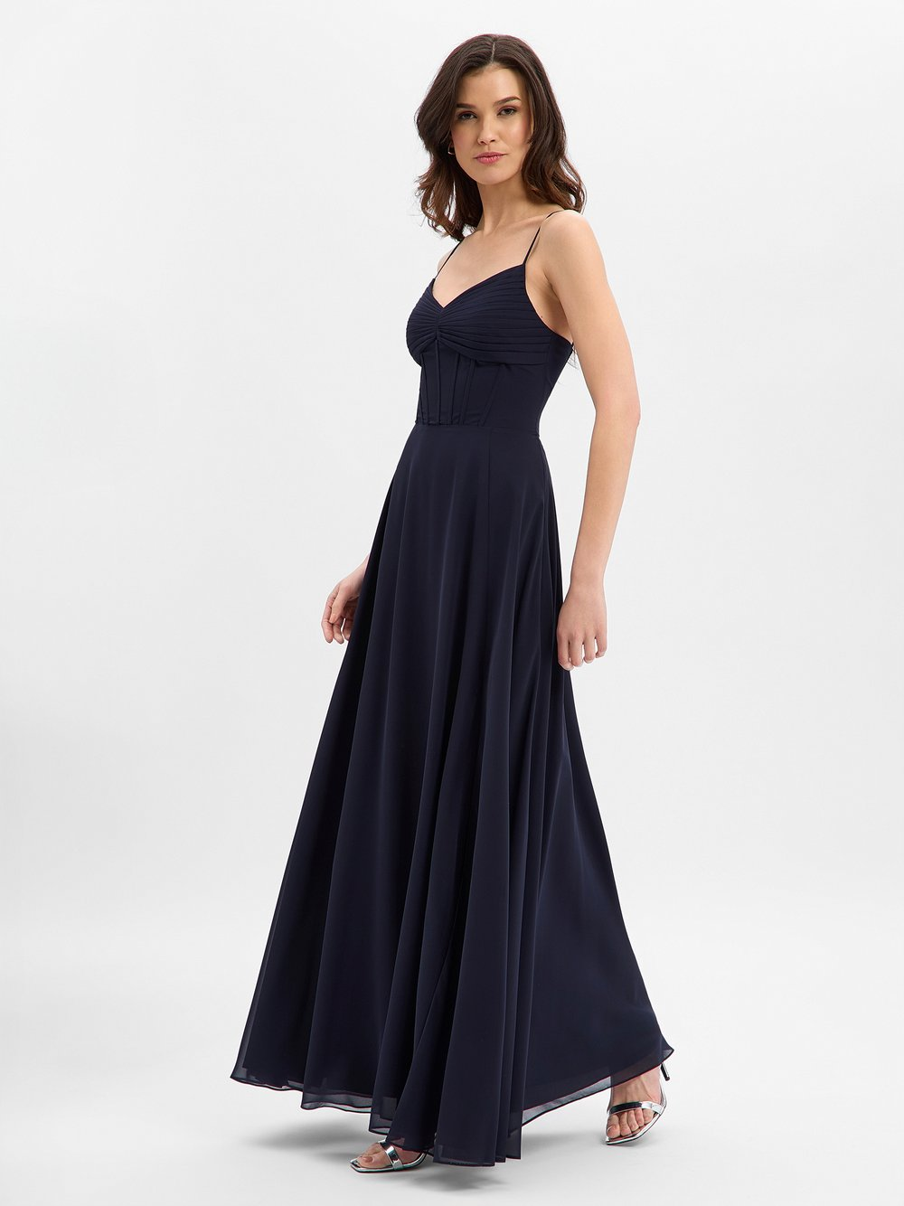 Marie Lund Damska sukienka wieczorowa Kobiety Szyfon niebieski, 34
