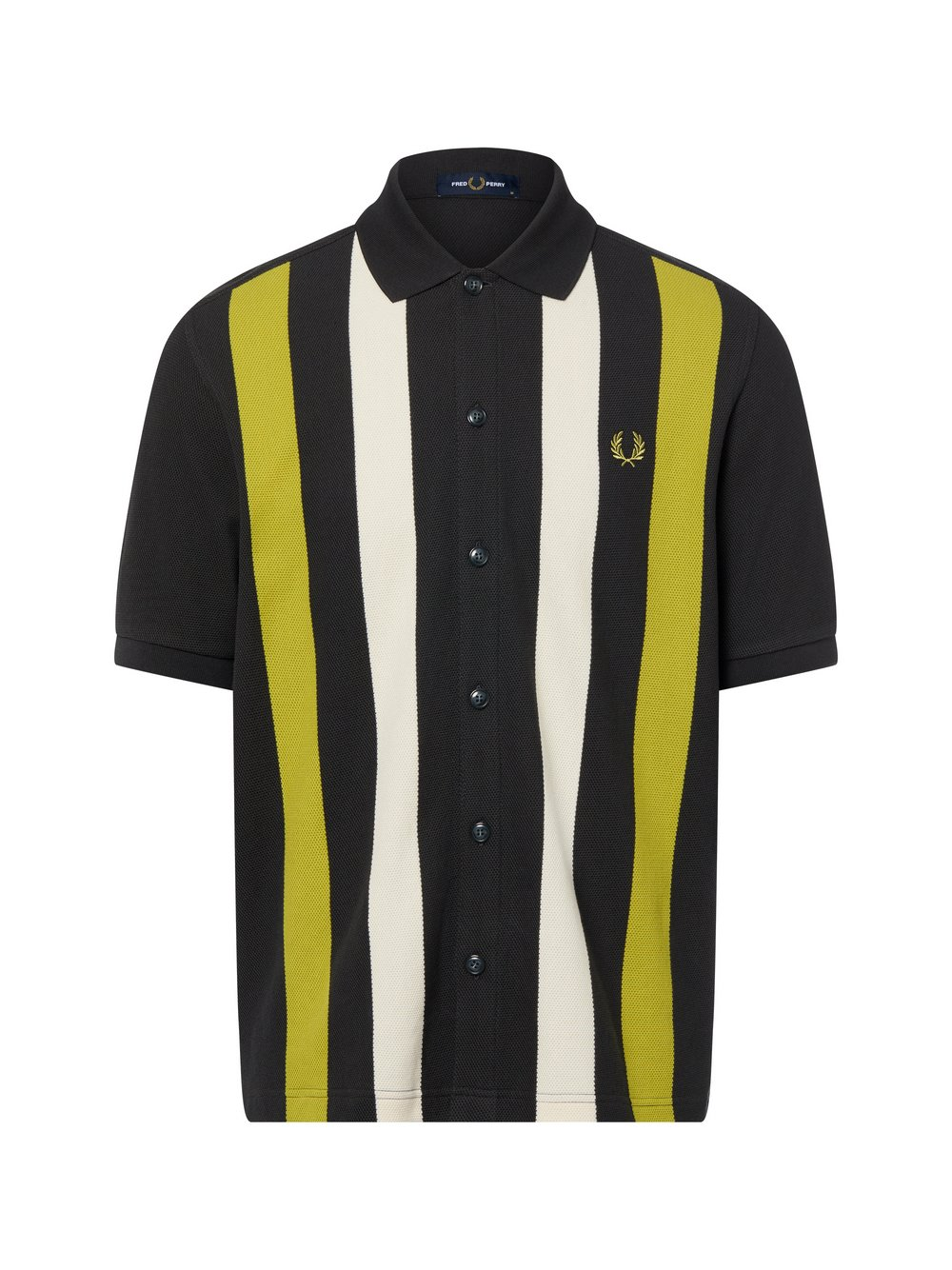 Fred Perry Męska koszulka polo Mężczyźni Bawełna brązowy|zielony, L