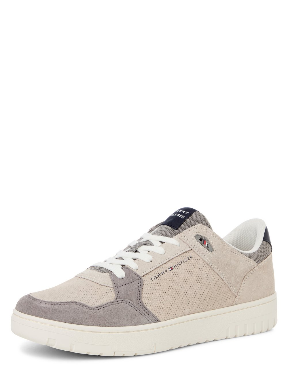 Tommy Hilfiger Męskie buty sportowe z zawartością skóry Mężczyźni skóra szary wzorzysty, 44